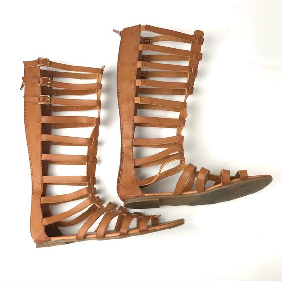 Steve Madden Girl Sophia Brown Tall Gladiator 8.5 - Picture 2 of 8
